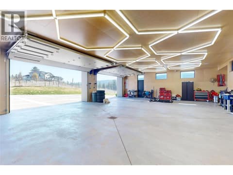 LED lighting in garage and motorized open/close windows at 4275 Todd Road, South East Kelowna