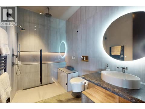 Lower level 3 piece bath with steam shower at 4275 Todd Road, South East Kelowna