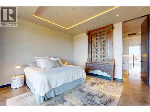 Lower level primary bedroom at 4275 Todd Road, South East Kelowna