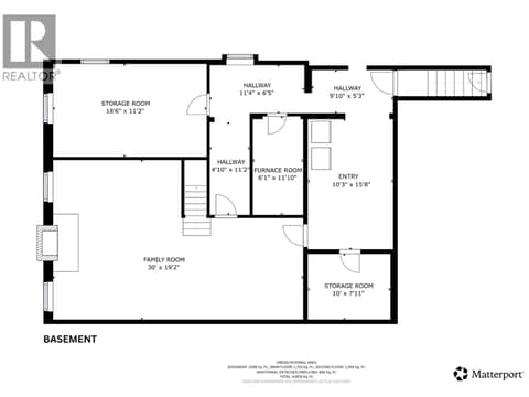 Basement at 1851 Miller Street, Lumby Valley