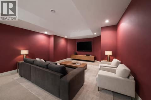 Media room Ai staged at 2615 Harvard Road, South East Kelowna