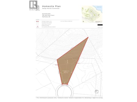 Homesite Plan at 128 Lake Point Court, Tobiano, Kamloops