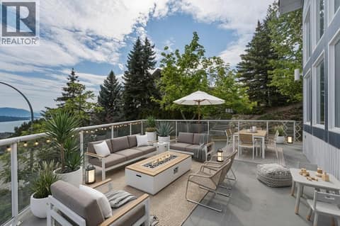 Virtually staged front deck at 743 Mt. Thor Drive, Middleton Mountain Coldstream