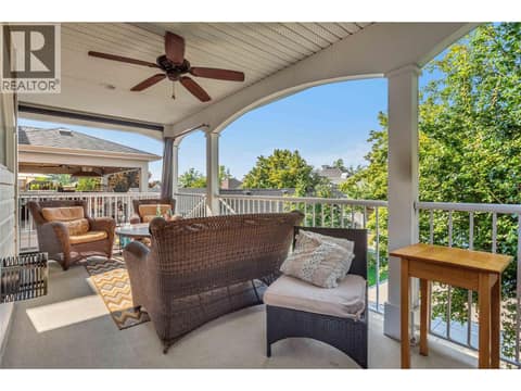 Outdoor deck with plenty of room for BBQ and plenty of patio furniture. at 430 McCarren Avenue, Kettle Valley, Kelowna