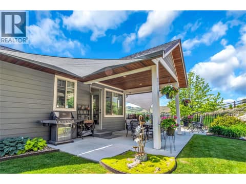Covered Back Patio at 8780 Braeburn Drive, Middleton Mountain Coldstream