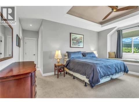 Primary Bedroom at 8780 Braeburn Drive, Middleton Mountain Coldstream