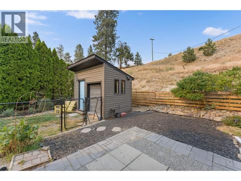Large shed provides ample storage options. at 610 Katherine Road Unit# 12, West Kelowna Estates