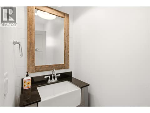 Barn Powder Room at 4588 Sallows Road, South East Kelowna