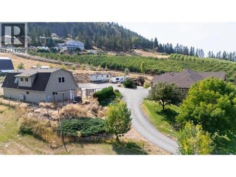 Aerial from North at 2241 Rojem Road, Dilworth Mountain, Kelowna