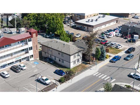 Aerial view of North side and west side of building at 3601 31 Street, City of Vernon
