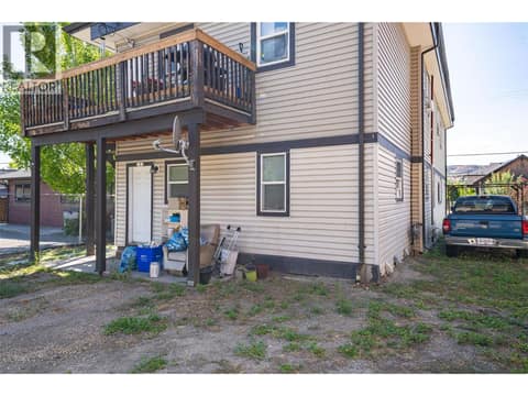 View of the est side of the building with deck access off unit 3A at 3601 31 Street, City of Vernon