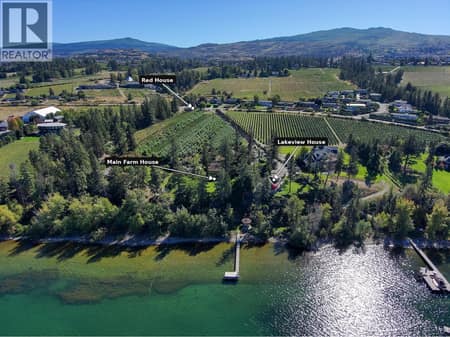 3 residences, Main Farm House, Lakeview House & Red House at 4852-4858 Lakeshore Road, Upper Mission, Kelowna