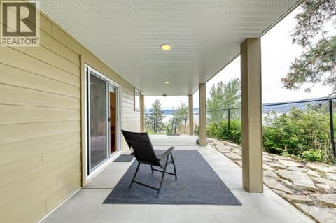 Lakeview Lower Covered Patio at 4852-4858 Lakeshore Road, Upper Mission, Kelowna