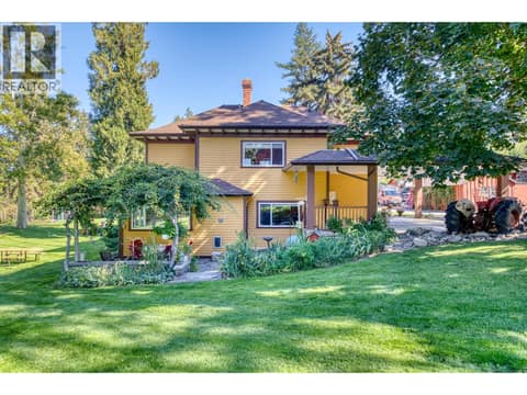 Main Farm House South Side Yard 2024 at 4852-4858 Lakeshore Road, Upper Mission, Kelowna