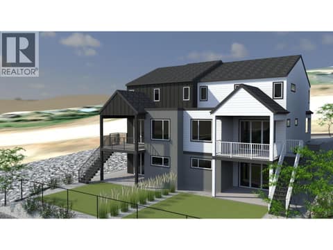 Rendering with landscaping at 7005 Manning Place, Foothills, Vernon