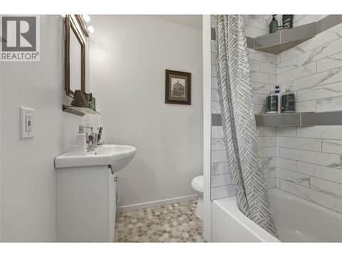 Full bath upper level at 244 Mabel Lake Road, Lumby Valley