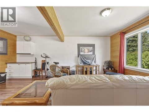 Sitting room upper level at 244 Mabel Lake Road, Lumby Valley