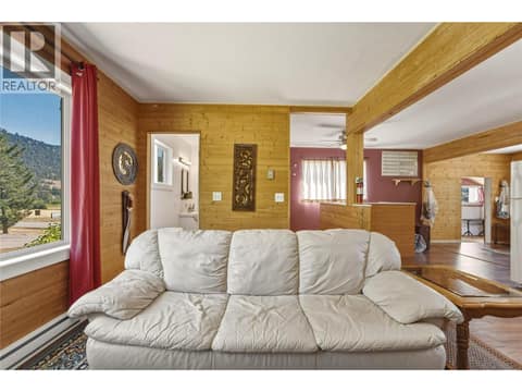 Upper level sitting area at 244 Mabel Lake Road, Lumby Valley