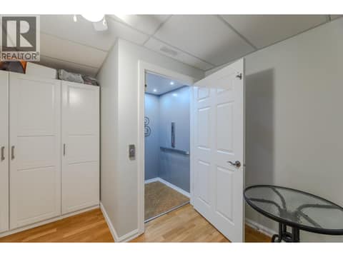 Lower level elevator at 9800 TURNER Street Unit# 65, Main Town, Summerland