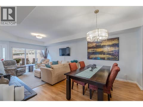 Main level dining and living at 9800 TURNER Street Unit# 65, Main Town, Summerland