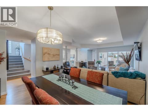 Main level dining and living at 9800 TURNER Street Unit# 65, Main Town, Summerland