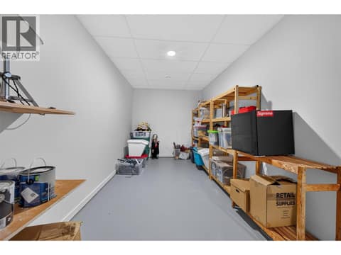 Lower Level Sound Proofed Media Room or Den - Currently Used for Storage at 1040 Mt Revelstoke Place Unit# 14 Lot# 20, Middleton Mountain Vernon