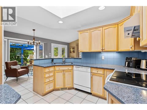 Bright skylight in kitchen. at 4000 Gallaghers Terrace, South East Kelowna