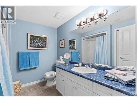 Downstairs bathroom. at 4000 Gallaghers Terrace, South East Kelowna