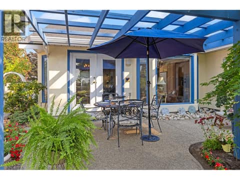 Outdoor dining area. at 4000 Gallaghers Terrace, South East Kelowna