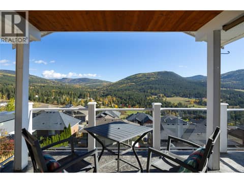 Covered Upper Deck at 7261 Silver Ridge Drive, Foothills, Vernon