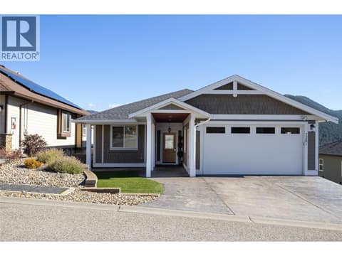 Stamped concrete driveway. at 7261 Silver Ridge Drive, Foothills, Vernon