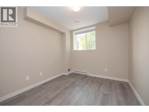 First basement/suite bedroom at 1808 Skyview Crescent, Lumby Valley