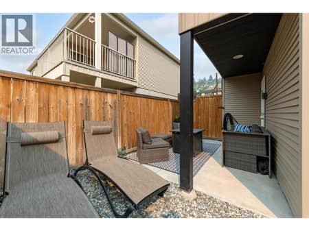 Backyard Patio at 11392 Lodge Road Unit# 12, Lake Country East / Oyama