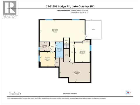 Basement Floor Plan at 11392 Lodge Road Unit# 12, Lake Country East / Oyama