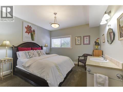 Basement 3rd Bedroom with Private Sink at 2233 Quail Run Drive, University District, Kelowna