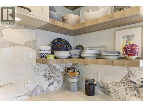 Modern Floating Shelving at 2233 Quail Run Drive, University District, Kelowna