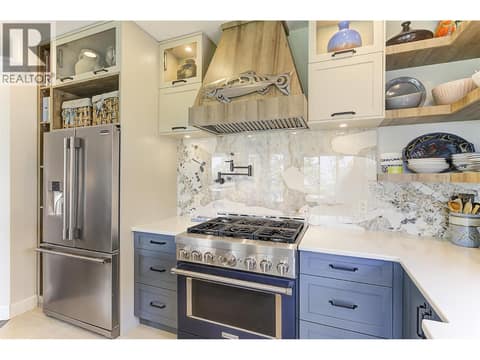 Waterfall Backsplash at 2233 Quail Run Drive, University District, Kelowna