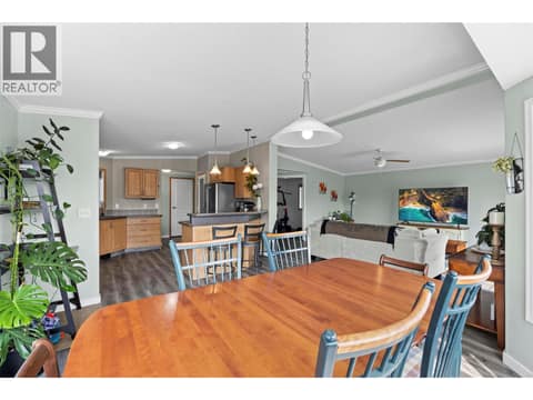 Spacious dining area with an open sightline through the kitchen and living room, creating a comfortable layout for everyday living and entertaining. at 9020 Jim Bailey Road Unit# 151, Lake Country East / Oyama, Kelowna