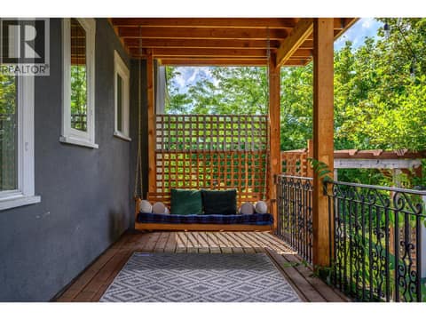 Gorgeous covered porch with swing at 2501 30 Avenue, East Hill, Vernon