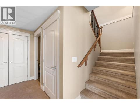 Stairs to Rec Room Lower Level at 1095 Hume Avenue, Black Mountain, Kelowna