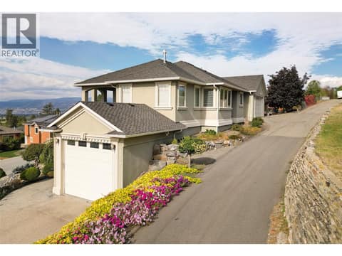 Upper Driveway to Double Garage Lower Driveway to Single Garage at 1095 Hume Avenue, Black Mountain, Kelowna