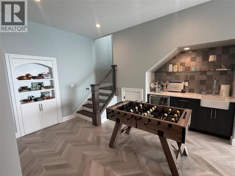 Family room in basement at 628 Hart Place, Foothills, Vernon