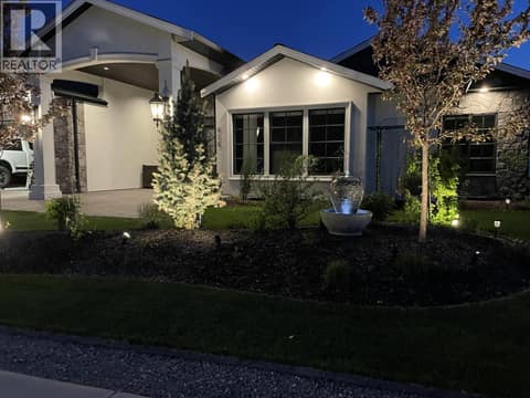 Night time views front of home at 628 Hart Place, Foothills, Vernon
