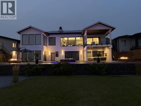 Night time views of property and the view! at 628 Hart Place, Foothills, Vernon