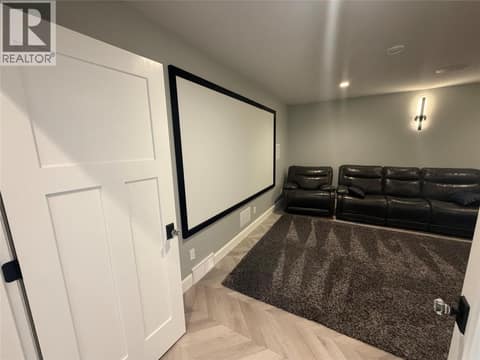 Theatre basement level at 628 Hart Place, Foothills, Vernon