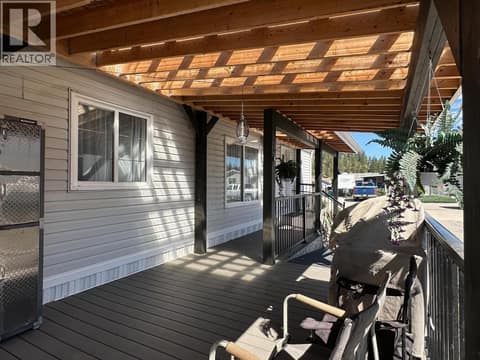 Covered patio with natural light at 12560 Westside Road Unit# 26, Swan Lake West, Vernon