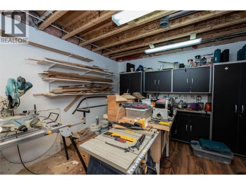 Basement workshop at 2976 Heal Court, Armstrong/ Spall.