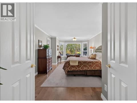 Double French Door Entry to Primary at 3901 Gallaghers Circle, South East Kelowna