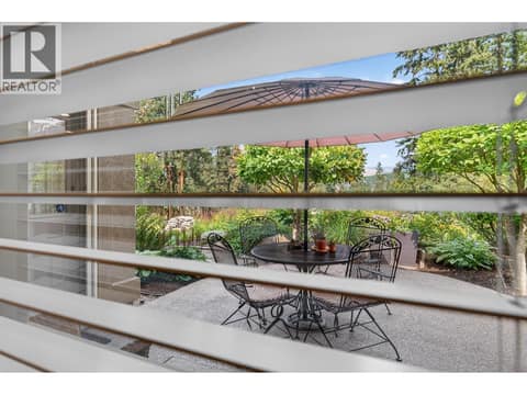 Front patio area great for morning coffee at 3901 Gallaghers Circle, South East Kelowna
