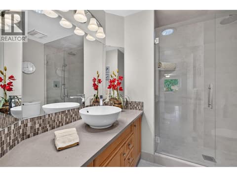 Main bath - also remodelled at 3901 Gallaghers Circle, South East Kelowna
